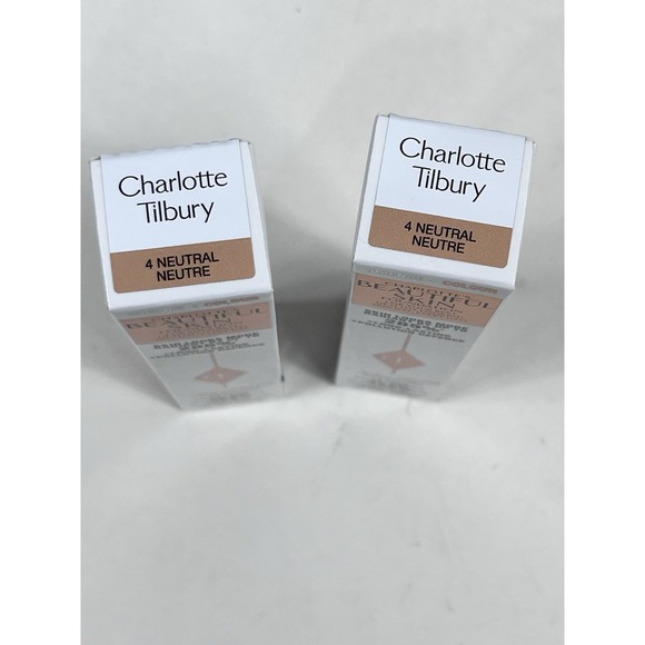 2 - Charlotte Tilbury Beautiful Skin Foundation 4 Neutral 1oz Lot of 2 NIB - Picture 2 of 3